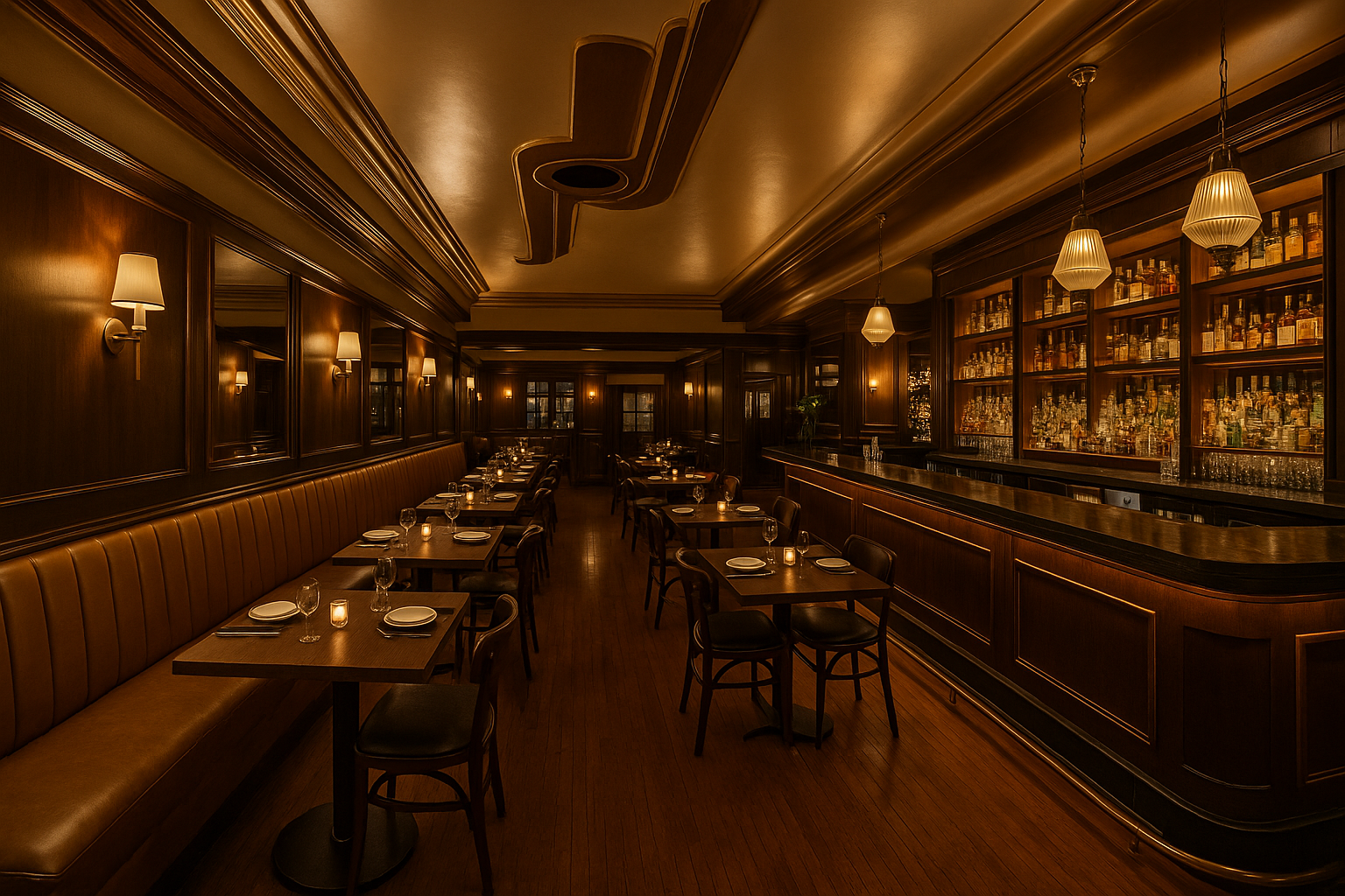 Restaurant with Scooter Art